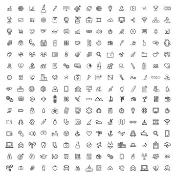 modern thin line icons. Outline isolated signs for mobile and web