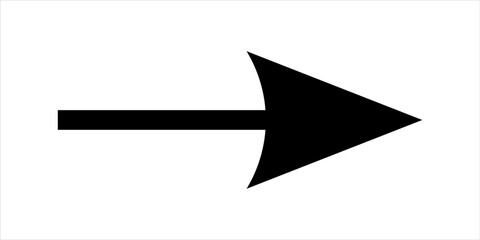 Arrow mark icon. Black arrow sign. Vector isolated on white background.