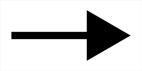 Arrow mark icon. Black arrow sign. Vector isolated on white background.