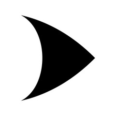 Arrow mark icon. Black arrow sign. Vector isolated on white background.