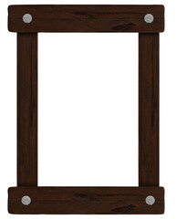 frame with wood in realistic 3d rendering