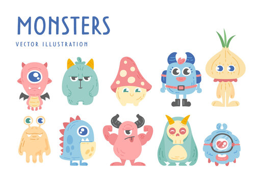 Cute Monsters Monster Illustrations
