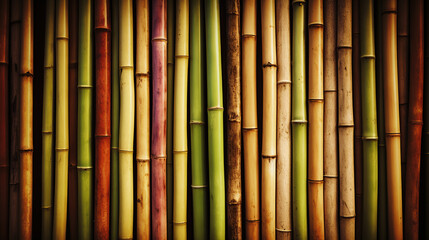 Fototapeta premium Brown bamboo texture background, eco natural background concept