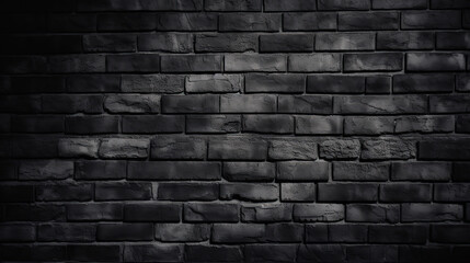Black brick wall, dark bakground for presentation 