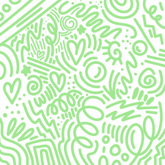 colorful line doodle, seamless pattern element