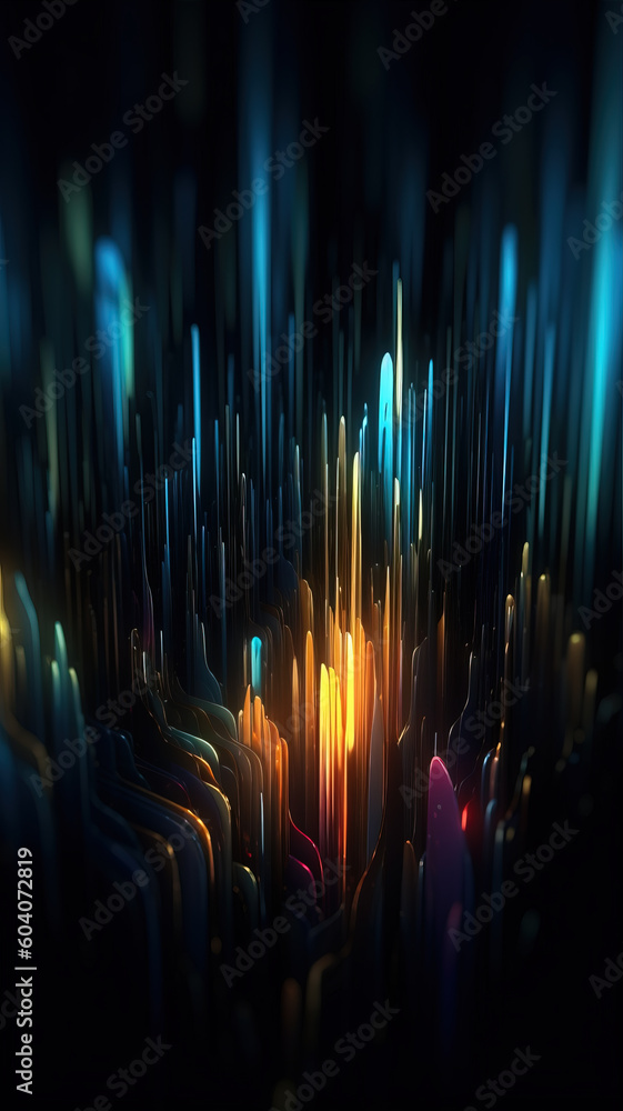 Poster blue metal rectangular array background,created with generative ai tecnology.