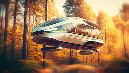 Electric flying transportation vehicle future public peoplemover mobility technology