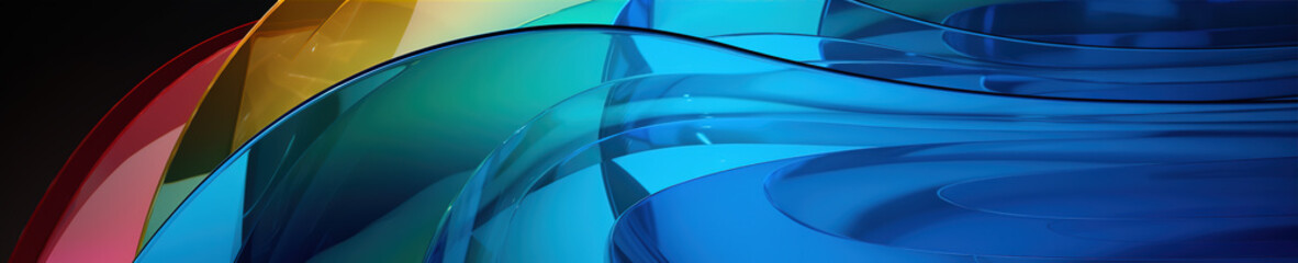 blue glass abstract background,created with generative ai tecnology.