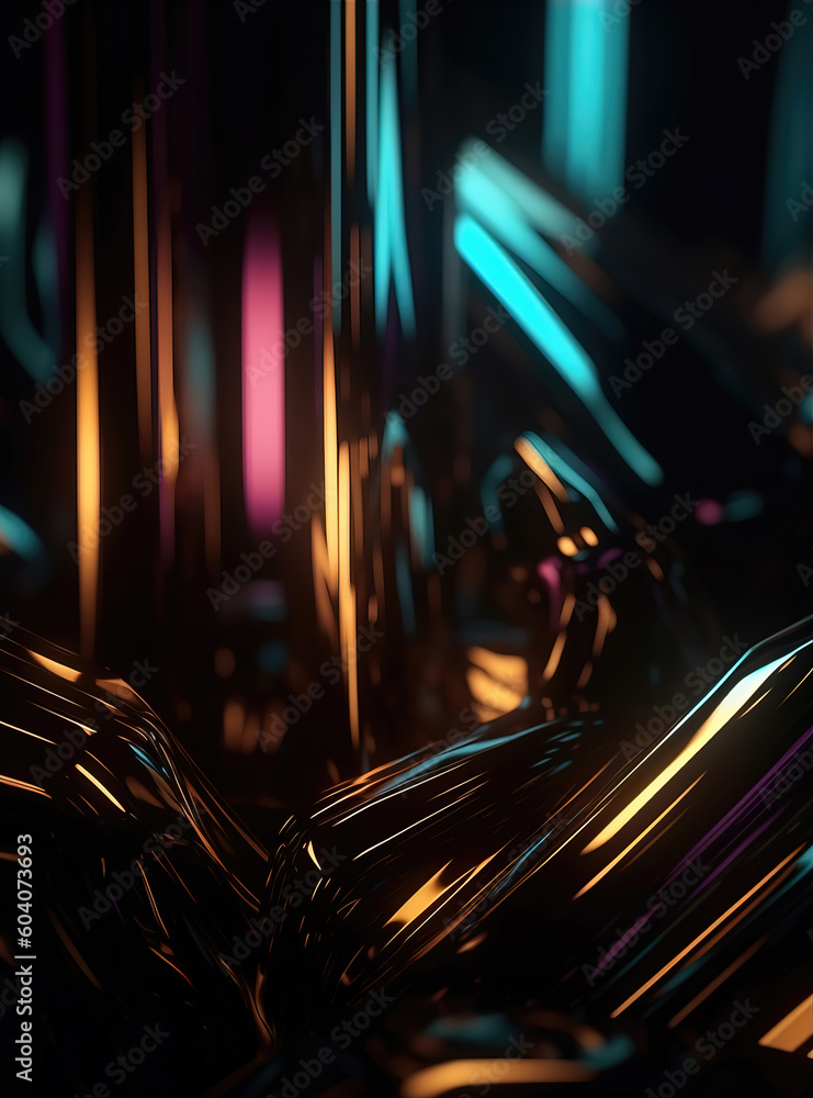 Poster blue metal rectangular array background,created with generative ai tecnology.