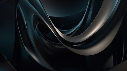 Metal curve object background,created with generative ai tecnology.