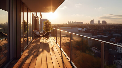 Balcony Overlooking the City