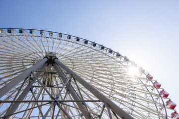 Bottom view of the Ferris wheel