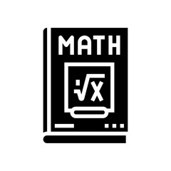 book math science education glyph icon vector. book math science education sign. isolated symbol illustration