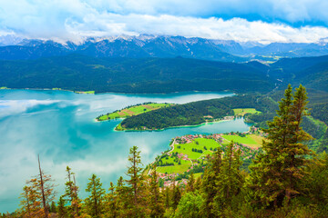 Walchensee Lake in Bavaria, Germany