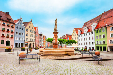 Fototapeta na wymiar Hauptplatz main square, Landsberg am Lech