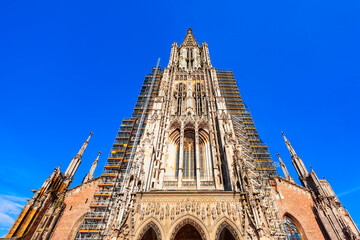 Fototapeta premium Ulm Minster Church in Ulm town, Germany