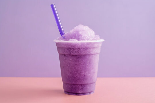 Purple blueberry slushy summer