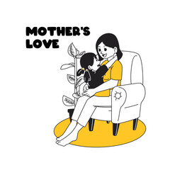 free vector happy mother day poster with the words mother's love on it