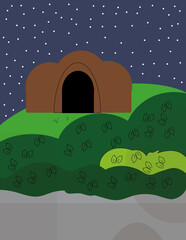 camping in the woods Ai