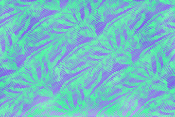 Green and violet retro pattern background made up of wavy lines