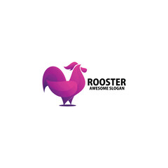 Fototapeta na wymiar rooster logo design gradient colorful