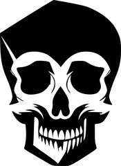 Skull | Black and White Vector illustration