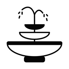 Solid Line WATER FOUNTAIN design vector icon design vector line icon svg