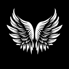 Fototapeta premium Wings | Minimalist and Simple Silhouette - Vector illustration