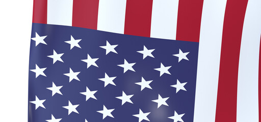 Digital Celebration: 3D USA Flag Marks National Festivities