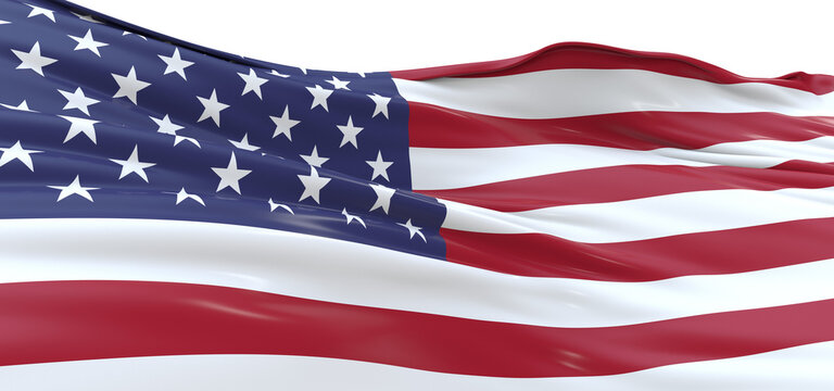 Visual Splendor: Eye-catching 3D USA Flag Exudes Patriotic Beauty