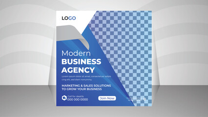 Social Media Corporate Modern Business Agency  post design template.