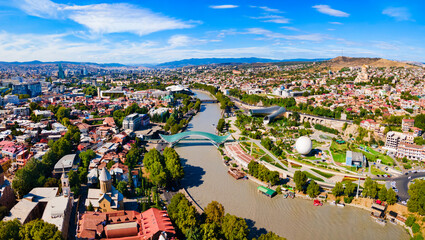 Tbilisi old town aerial panoramic view © saiko3p