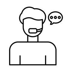 Call Center Agent Icon Design