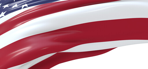 Digital Heritage: 3D USA Flag Showcases Rich American Culture