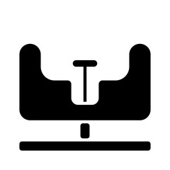Solid PUSH SWIVEL CHAIR design vector icon design vector line icon svg