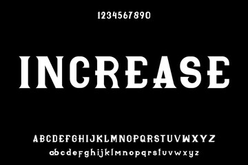 INCREASE, Modern condensed elegant and stencil sans serif display font vector