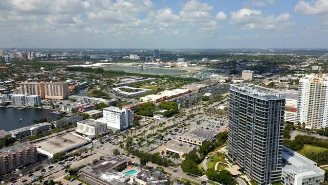 Aerial video Hallandale Florida circa 2023