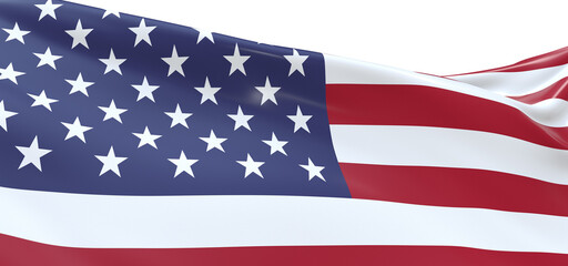 Resilient Spirit: Vibrant 3D USA Flag Symbolizes American Determination