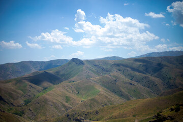 Fototapeta premium Landscape of sky and mountain relief