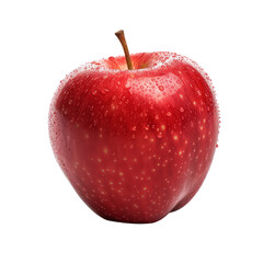 Plakat red apple isolated on white background