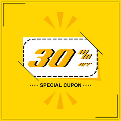 Modern coupon sale tag collection vector with flat design