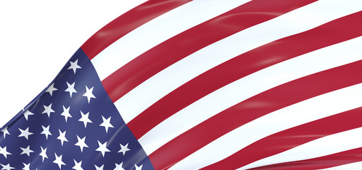 Fototapeta premium Stunning Visuals: Striking 3D USA Flag Captivates Viewers' Hearts