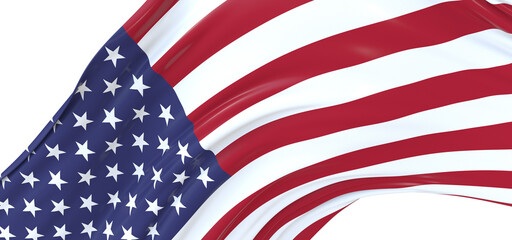 Fototapeta premium Flag of Hope: Vibrant 3D USA Flag Represents Aspirations and Dreams