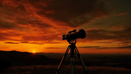 Watching the Milky Way with hand held telescope generated by AI
