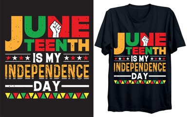 Fototapeta premium Juneteenth | Juneteenth T-shirt | black freedom | black flag | June 19 1865 Freedom | Juneteenth vector | african american