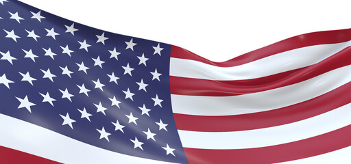 Fototapeta premium Virtual Pride: 3D USA Flag Celebrates American Identity