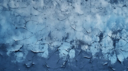 Grunge-style dark blue-black plaster texture background, generative AI