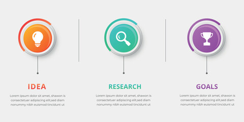 Infographic design template. Creative concept with 3 steps. Can be used for process diagram,workflow layout, info graph, annual report, flow chart.