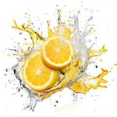 fresh lemon and splash. Generative AI