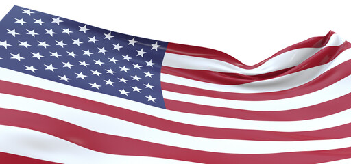 Obraz premium Digital Glory: Mesmerizing 3D USA Flag Embodies American Heritage